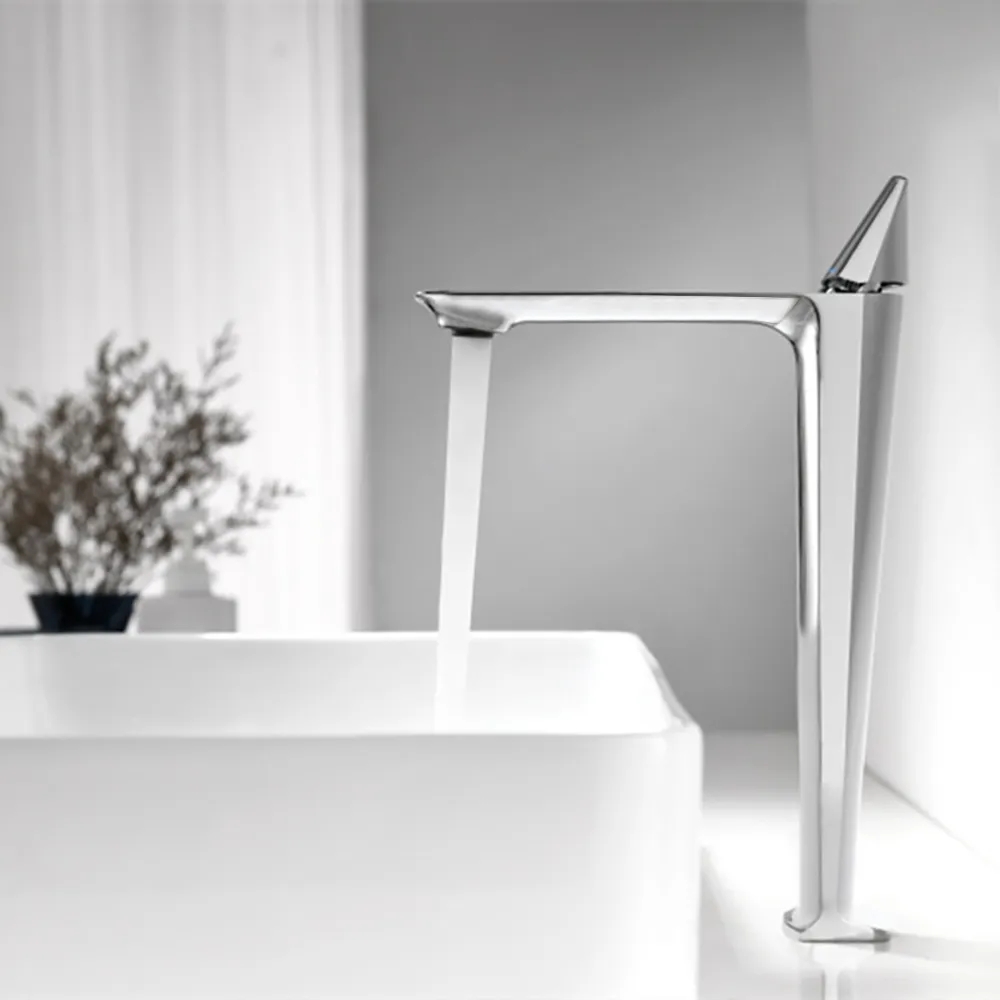 Single Handle Solid Brass Bathroom Vessel Sink Faucet One-Hole Deck Mount Chrome