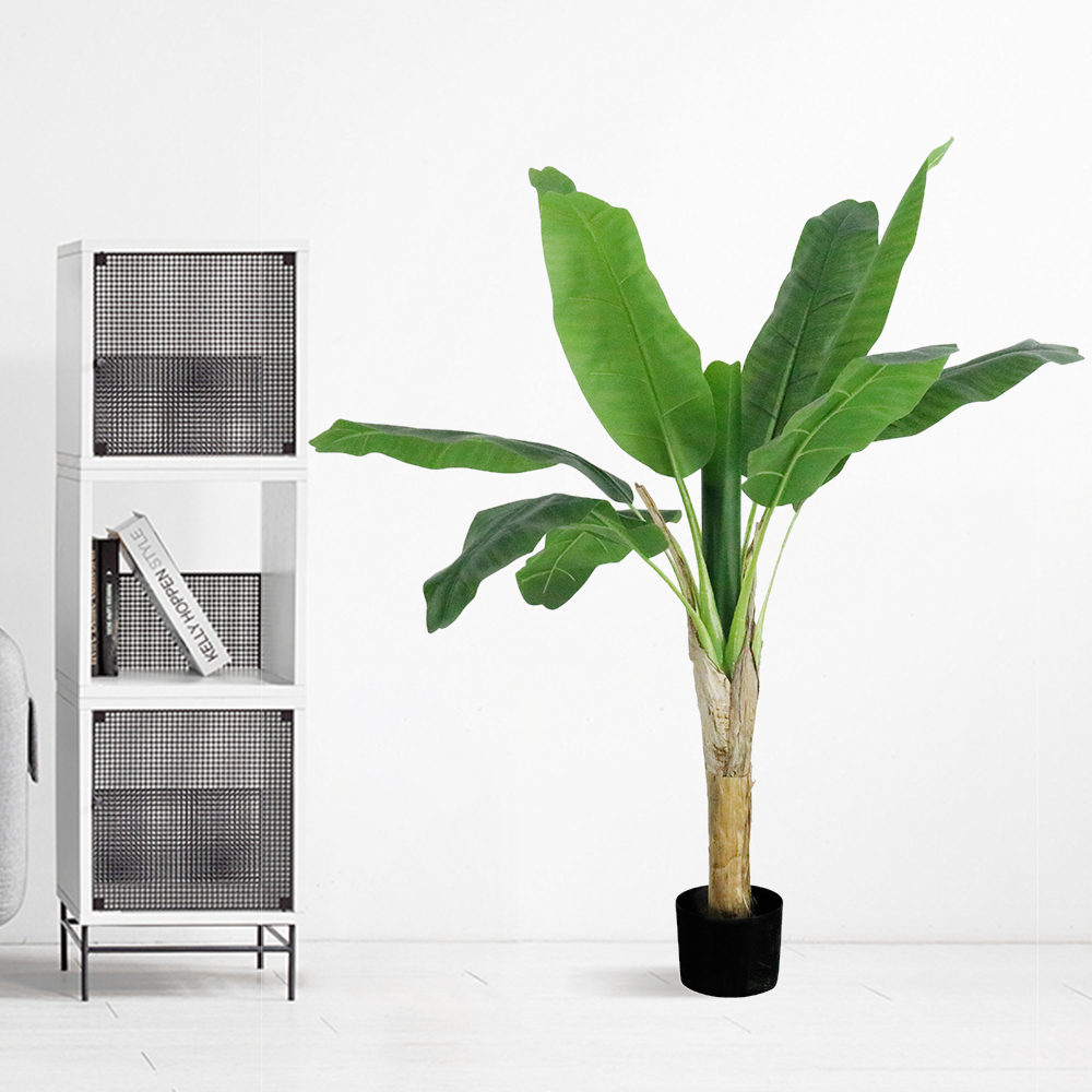 

47.2" Artificial Banana Leaf Tree Plant 1 Piece Indoor
