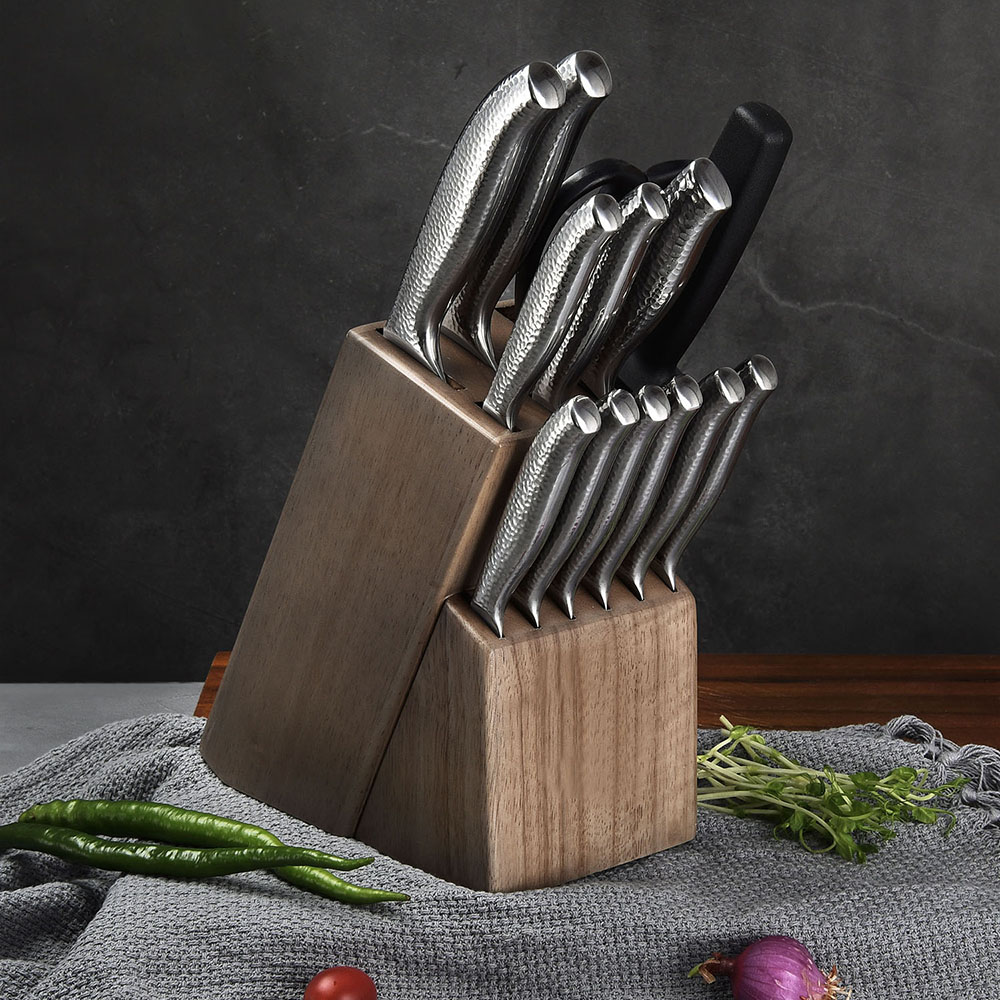 Image of 14 Pieces Stainless Steel Knife Block Set