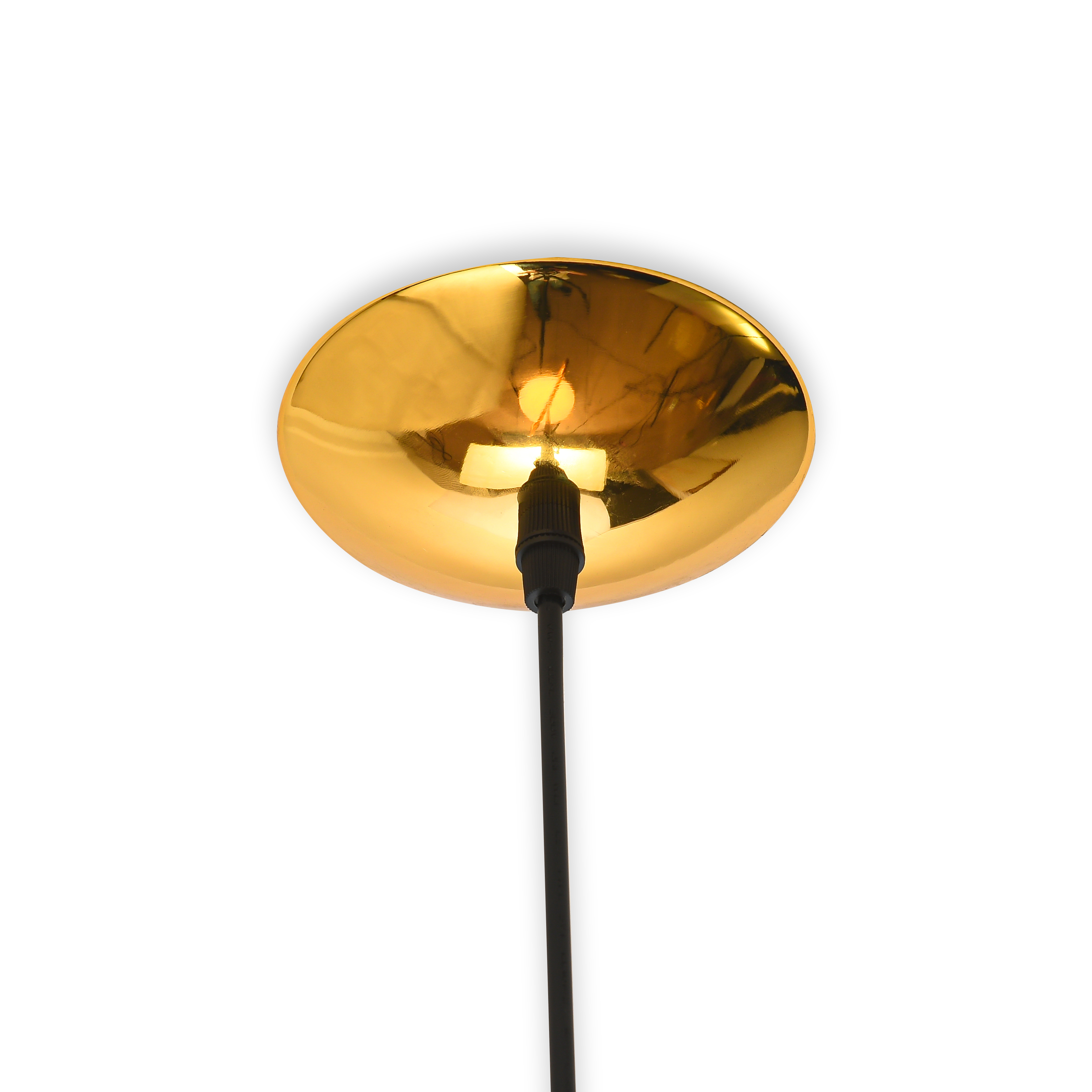 Modern Minimalist Metal Ring Globe Glass Shade Single Light Gold Pendant Light