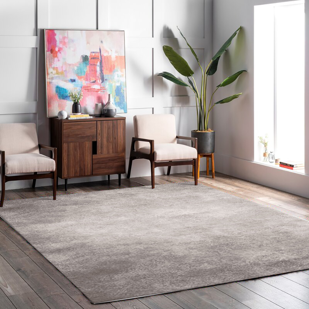 600mm × 900mm Modern Abstract Grey Rectangle Area Rug