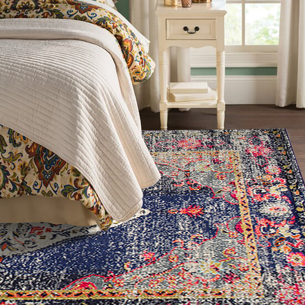

8' × 10' Retro Ethnic Style Multi-colored Rectangle Area Rug