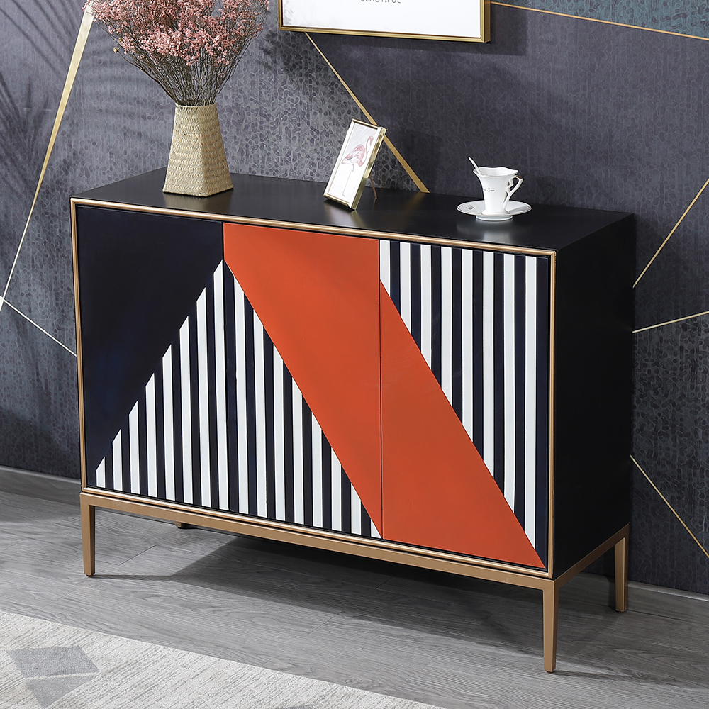 

Postmodern Display Cabinet 2-Door 2-Shelf Accent Cabinet