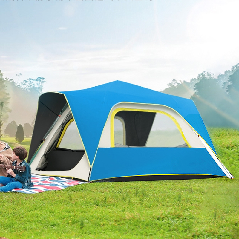 Outdoor Tent Sun-proof Camping Tent Automatic Double-layer Rainstorm  Protection