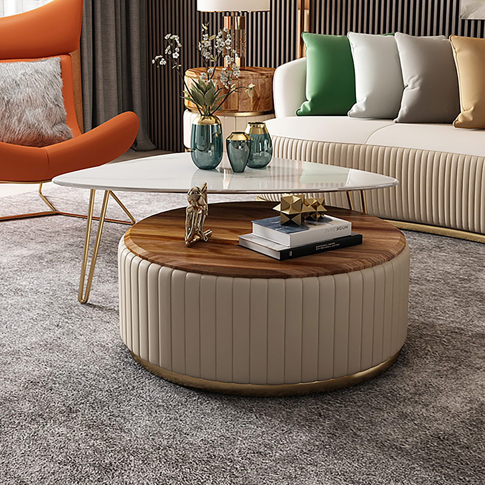 

Modern Extendable Nesting Tables Coffee Table Set of 2