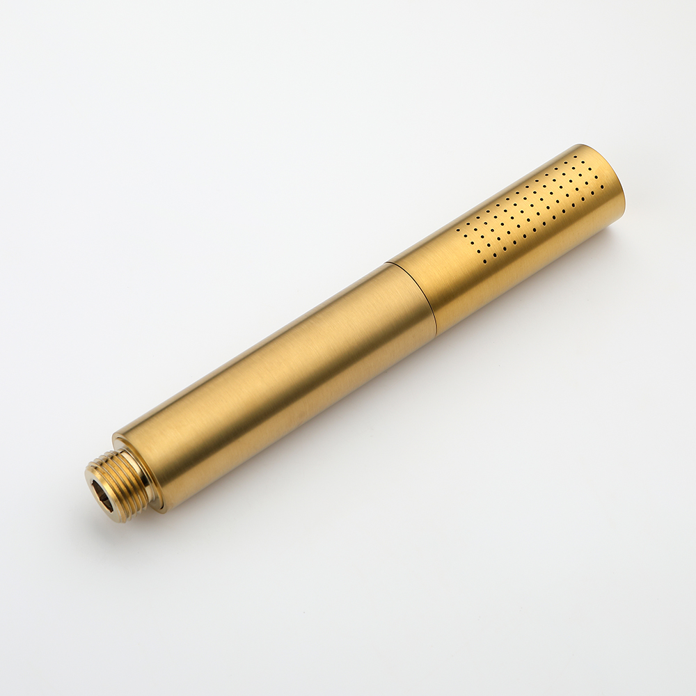 2-function Solid Brass Cylindrical Handheld Hand Shower Head