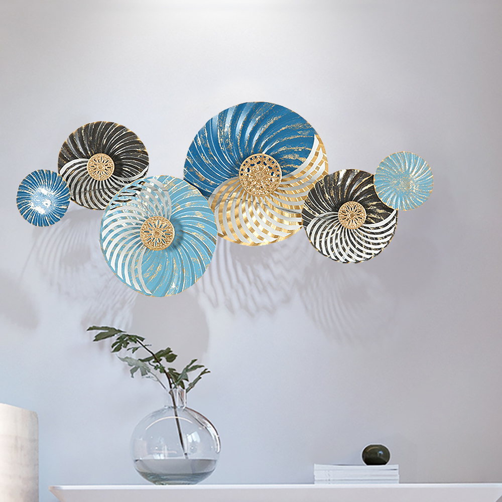

Vintage Geometrical Metal Round Wall Decor Home Art