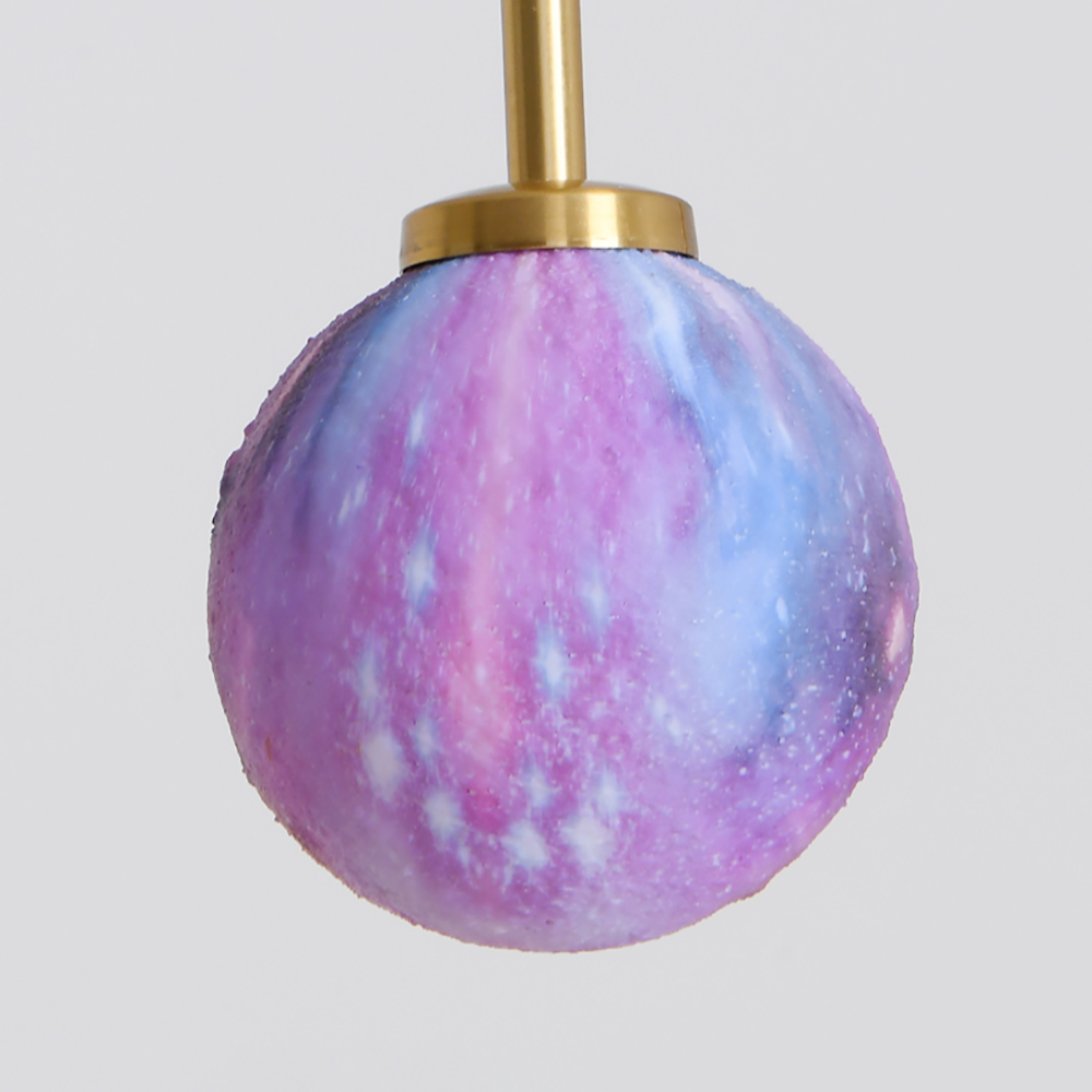 

2-Light Modern Wall Sconce 3D Moon and Starry Night Lampshades Metal Wall Light