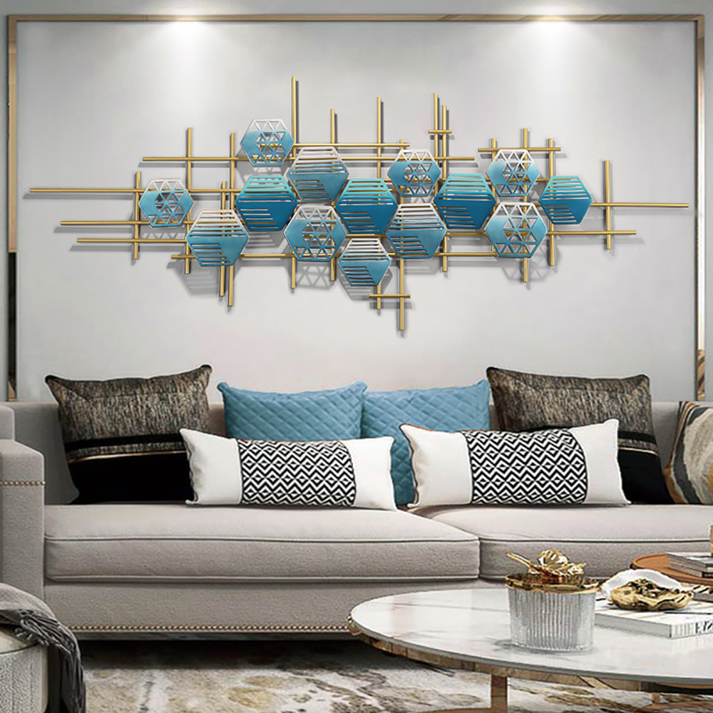

Nordic Hollow-Out 3D Geometric Metal Wall Decor Home Overlapping Wall Accent