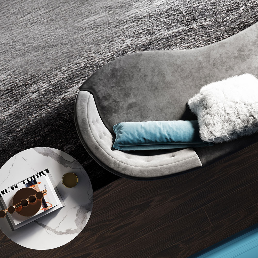 Modern 2600mm Grey Velvet Upholstered 4-Seater Sofa with Gold Legs & Solid Wood Frame