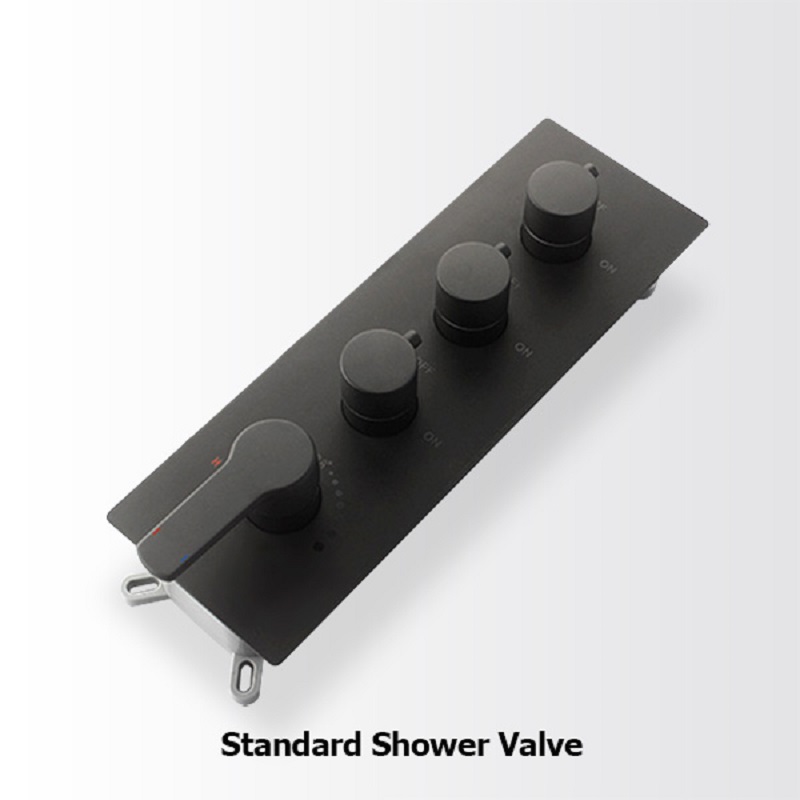 Modern Wall Mounted Waterfall Rain Shower System Solid Brass with Handheld Shower