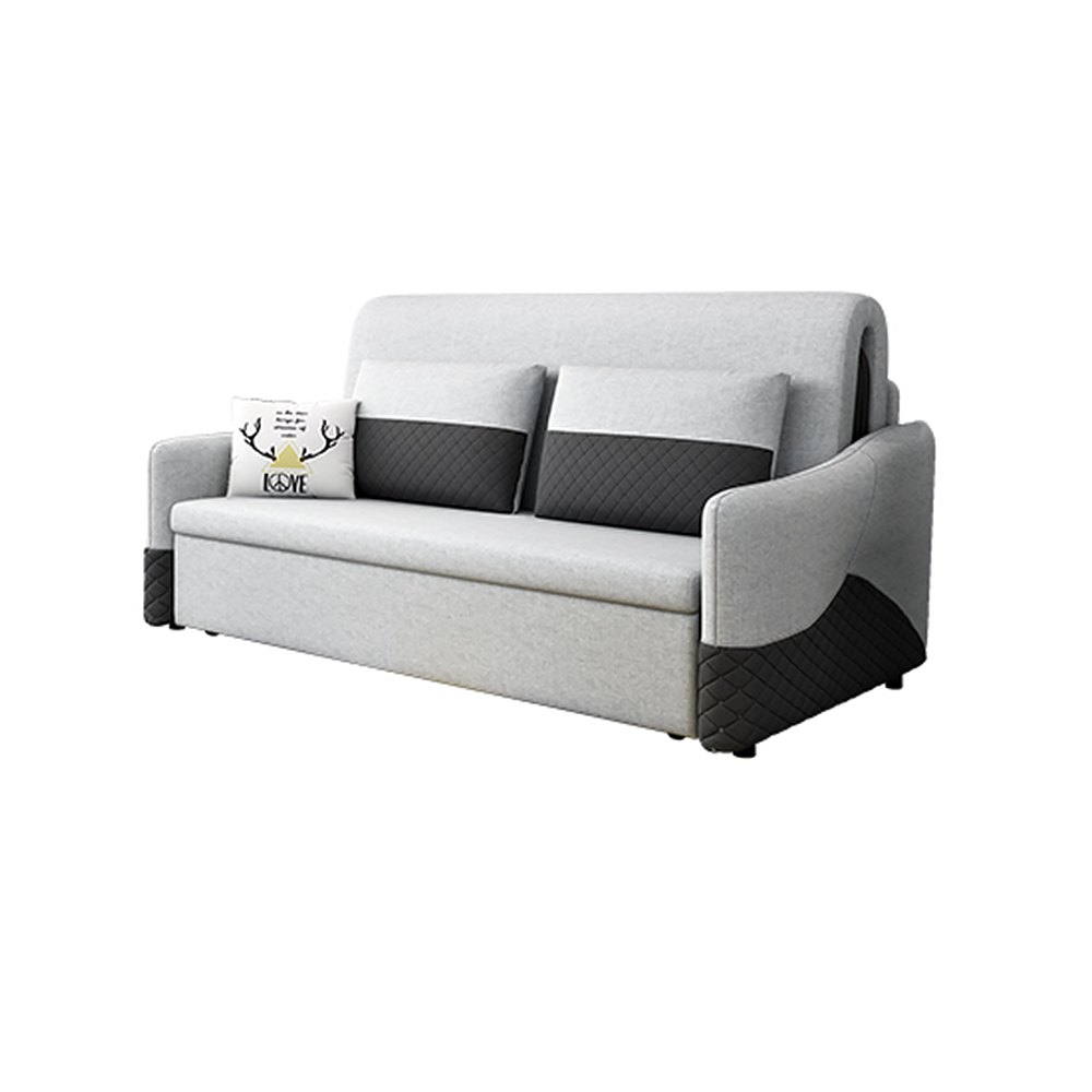 Modernes Vollschlafsofa Leinen gepolstertes umwandelbares Sofa mit Stauraum