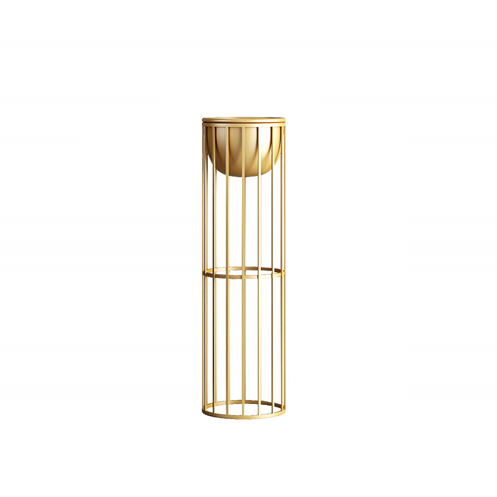 Gold Plant Pot Modern Planter with Gold Stand for Indoor&Outdoor Metal