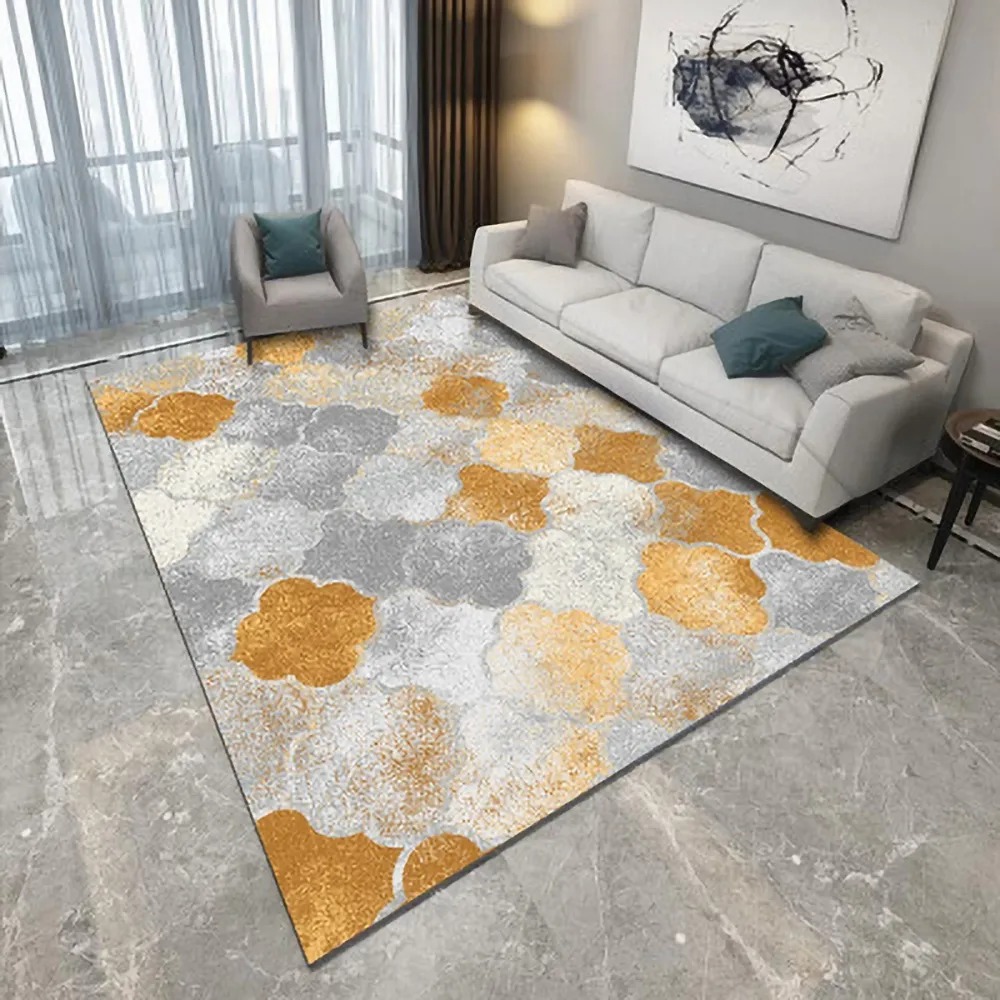

Abstract Rectangle Area Rug 3' x 5' Bathroom Rug with Geometric Pattern
