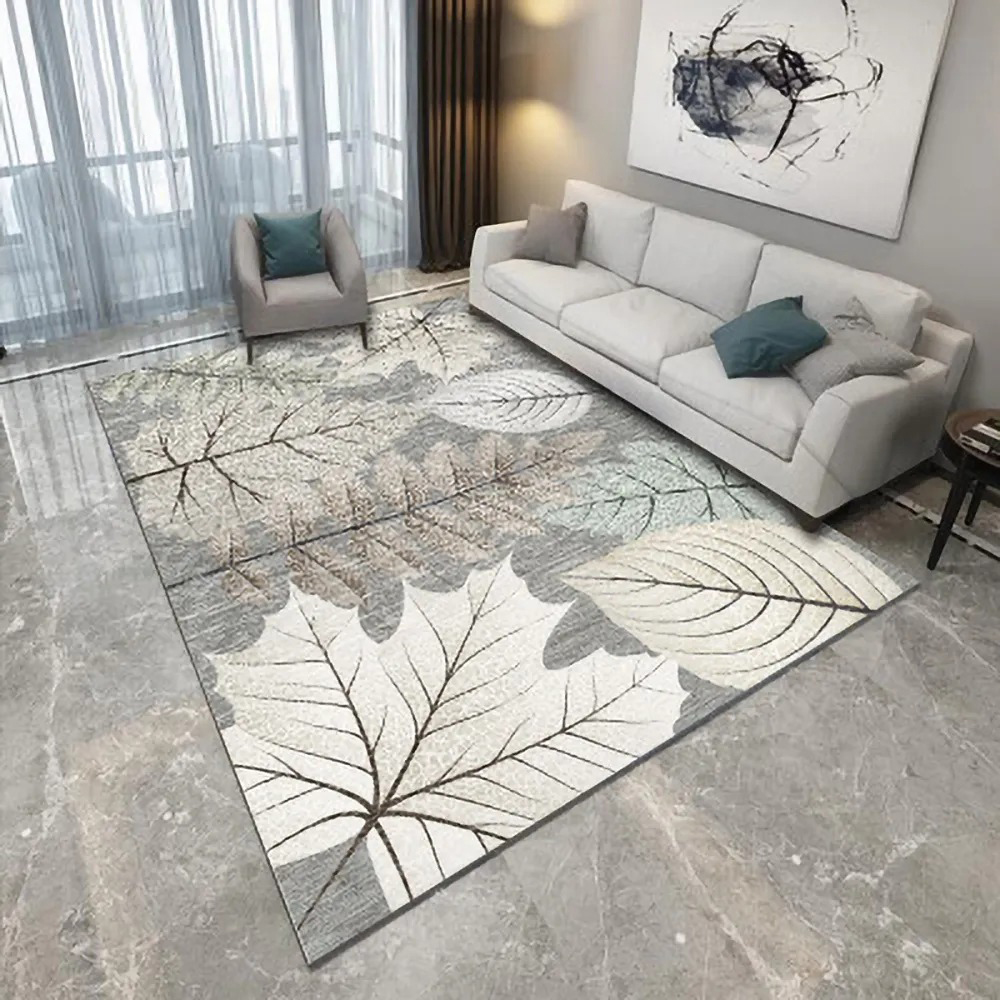

3' x 5' Leaf Rectangle Area Rug Machine Washable