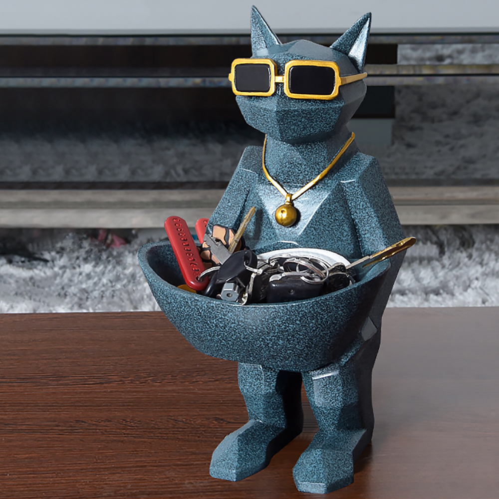 Modern Sunglasses Cat Desk Organizer Key Organizer For Entryway-deep Blue