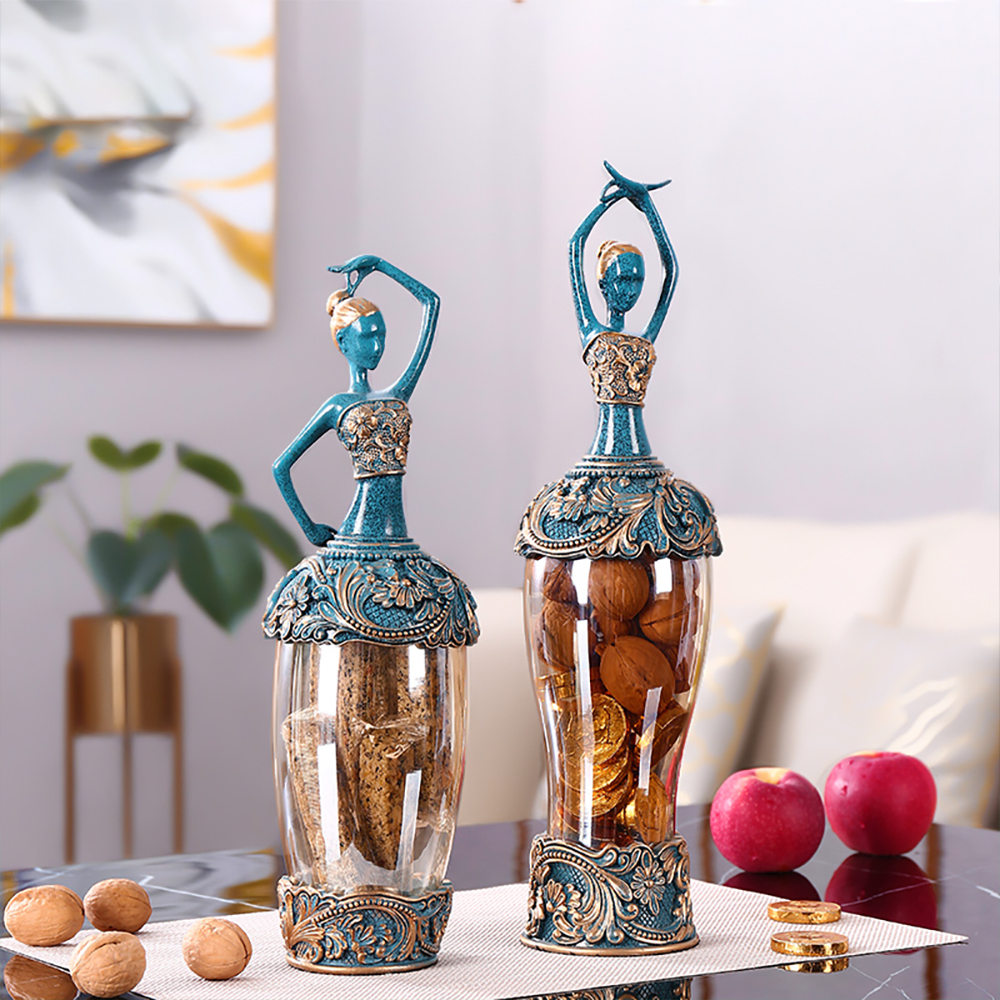 

Modern Dancer Storage Candy Jar Set with Blue