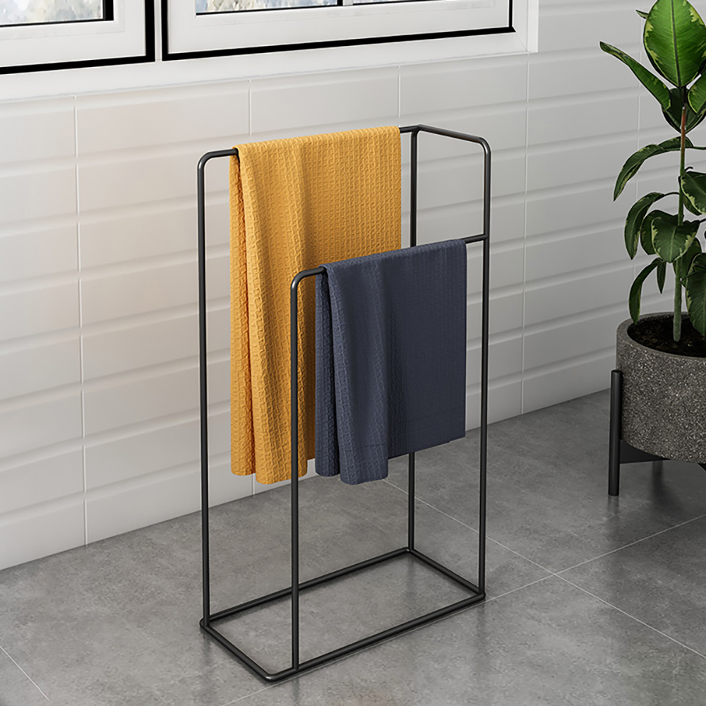 Unique Standing Coat Rack Geometric Lines Towel Rack
