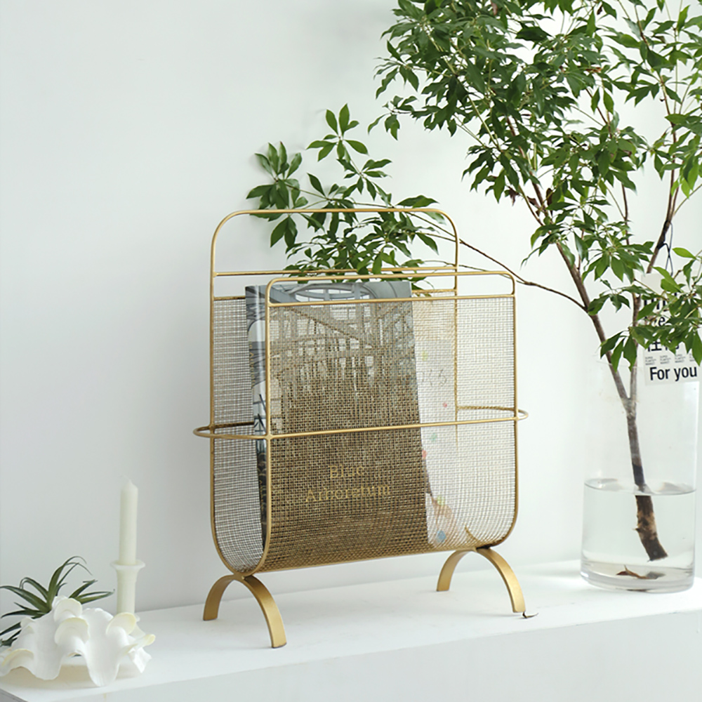 

19'' Modern Rectangular Standing Magazine Holder Artical Bookcase