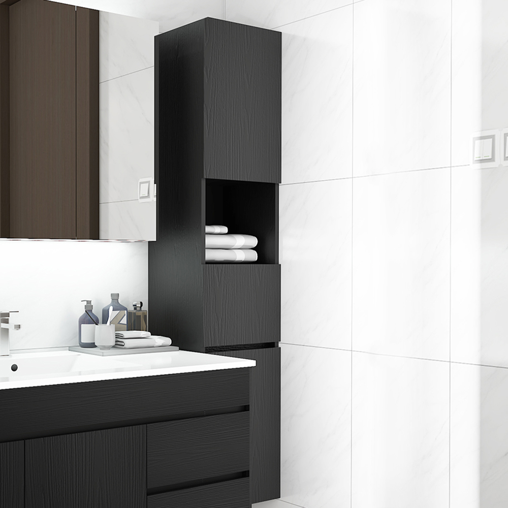 Modern Bathroom Cabinet with Drawers Wall Mounted Bathroom Cabinet with Doors with Shelf