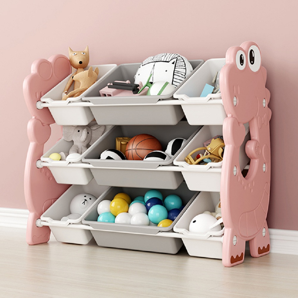 

Cute Dinosaurs Kids' Storage Basket-Pink