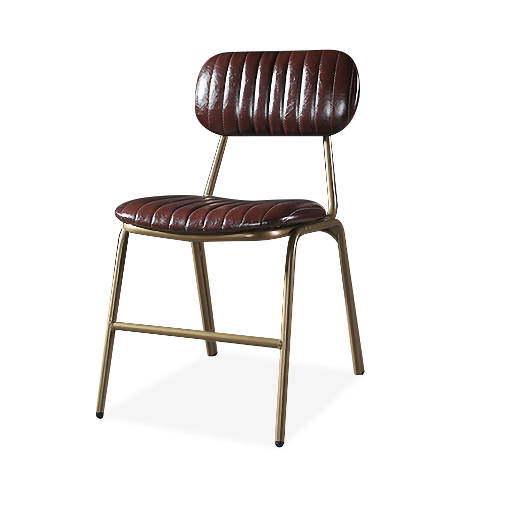 Set of 2 Mid-Century Dining Chairs with Faux Leather Upholstered in Wine Red
