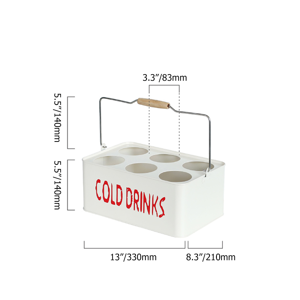 Farmhouse Wine Rack Countertop Organizer Box with HandleHomary