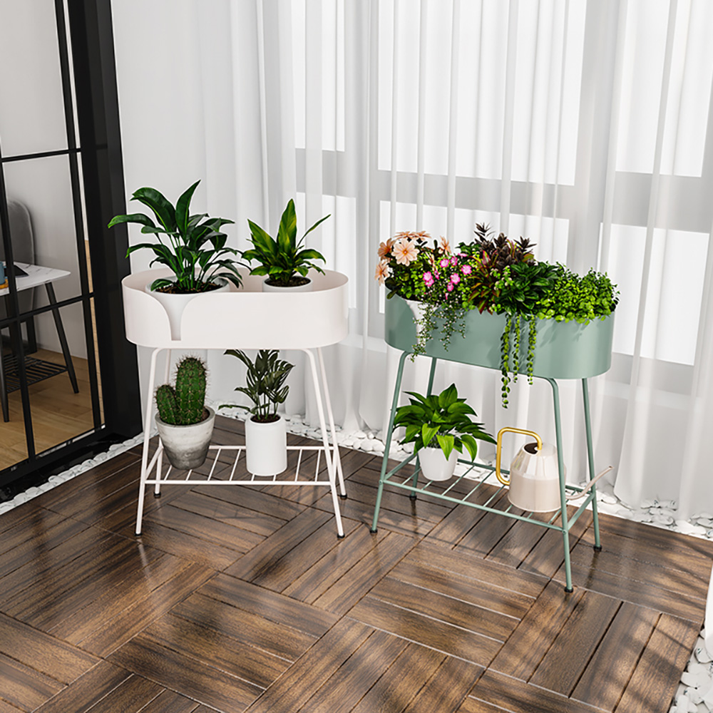 Contemporary Freestanding Plant Stand in GreenHomary