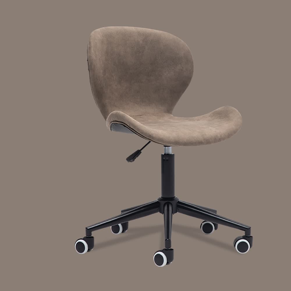 

Armless Leather-Aire Office Chair Ergonomic Swivel Task Chair