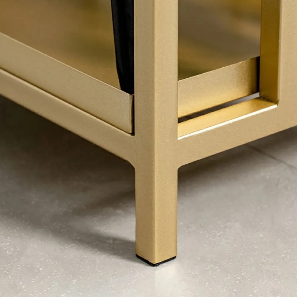 Entryway Foyer Shoe Storage Bench with Umbrella Stand Green Velvet