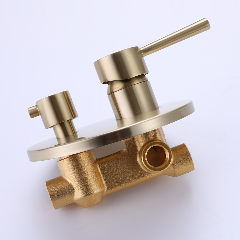 Single Lever Handle Wall-Mount Swivel Bath Filler Mixer Tap with Handshower Solid Brass