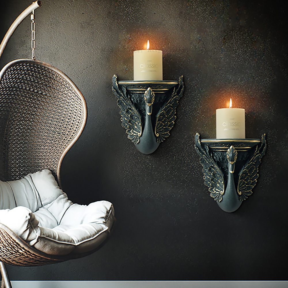 

Medieval Swan Wall-Mounted Shelving in Resin