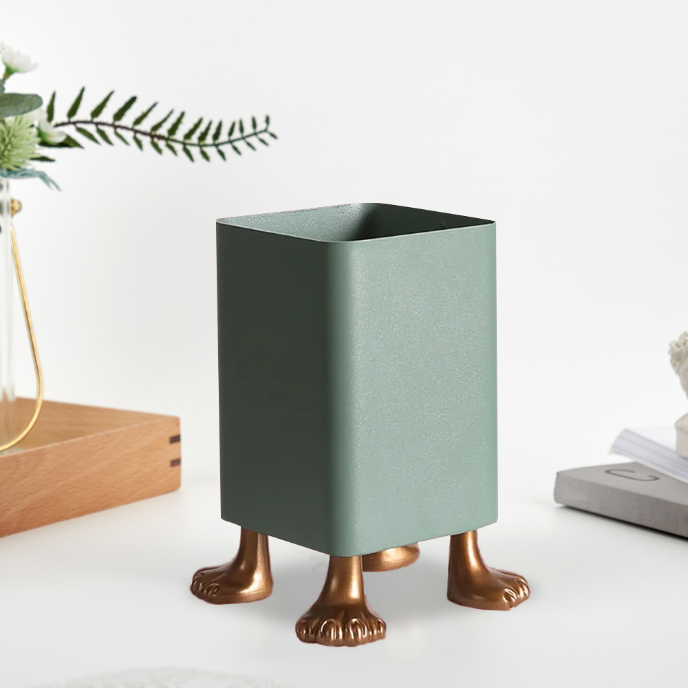 Contemporary Tall Pencil Holder For Desk In Green