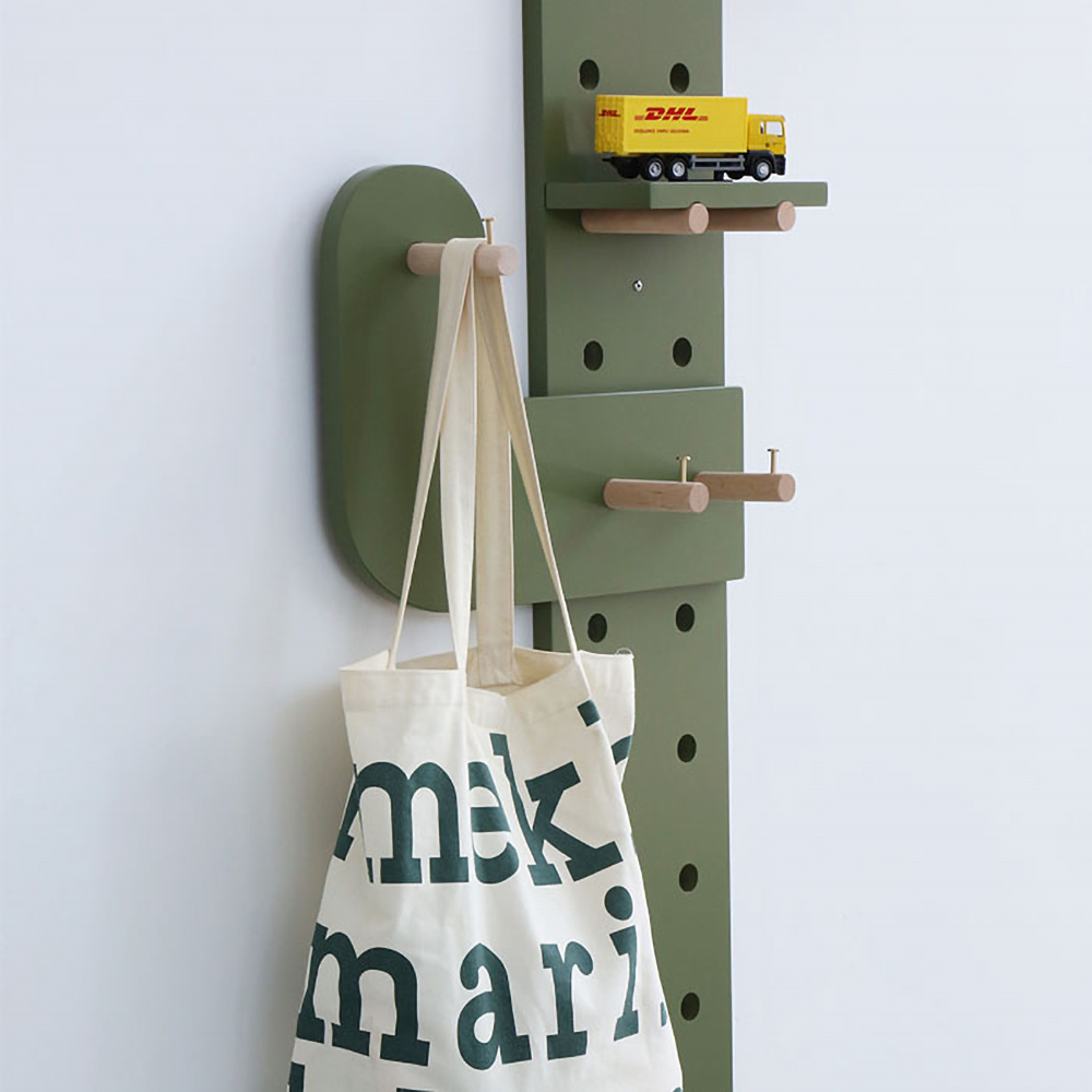 Child Coat Rack Wall Mounted Coat Hangers Cactus GreenHomary