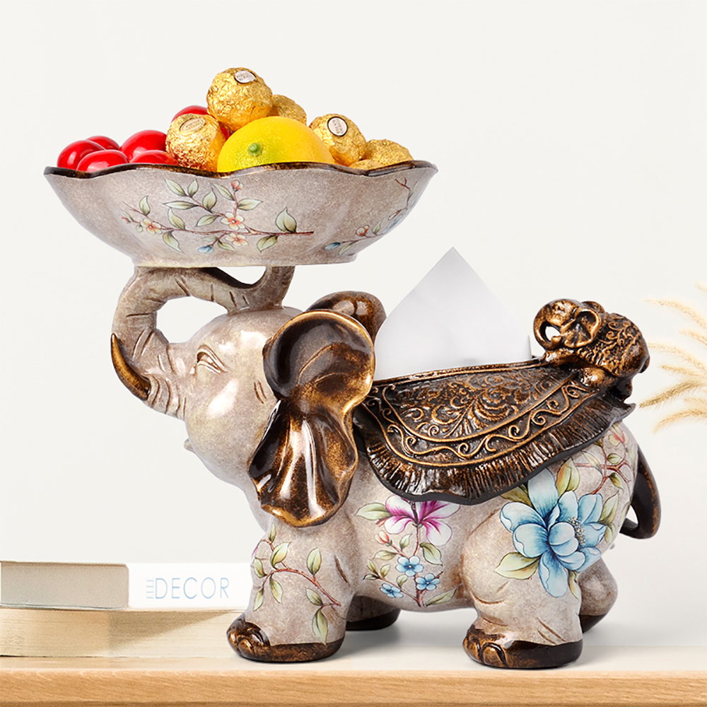 

Modern Elephant Desk Organizer Tray for Entryway