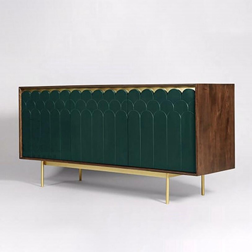 1500mm Green Credenza Storage Sideboard Cabinet Mid-Century Modern