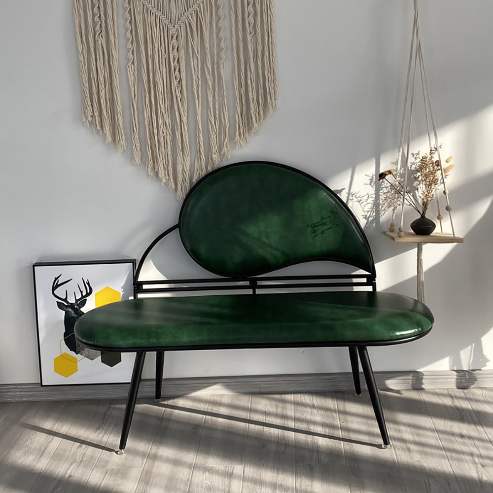 

Retro Leisure Sofa Upholstery Metal Loft Sofa