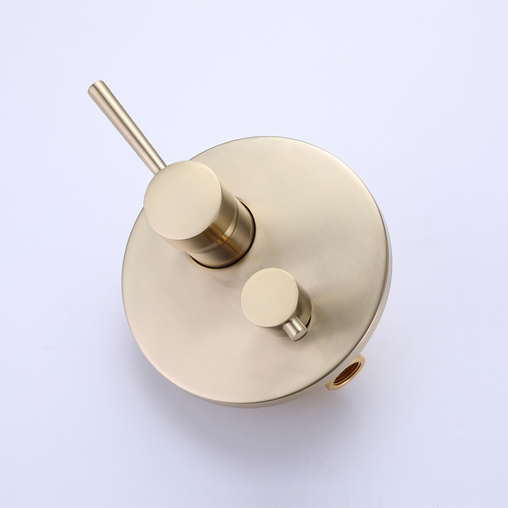 Single Lever Handle Wall-Mount Swivel Bath Filler Mixer Tap with Handshower Solid Brass