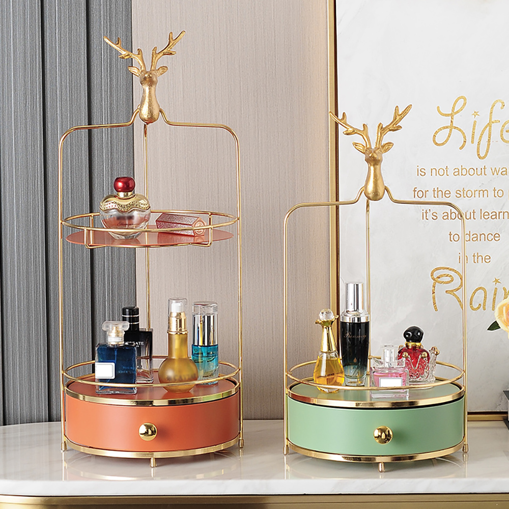 Nordic Countertop Organiser Makeup Storage Shelves GreenHomary