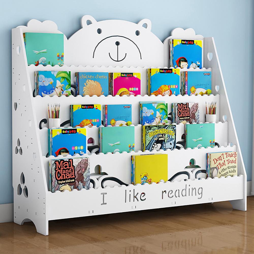 

Cute Bear/Swan Kids Bookshelf Book Display-A