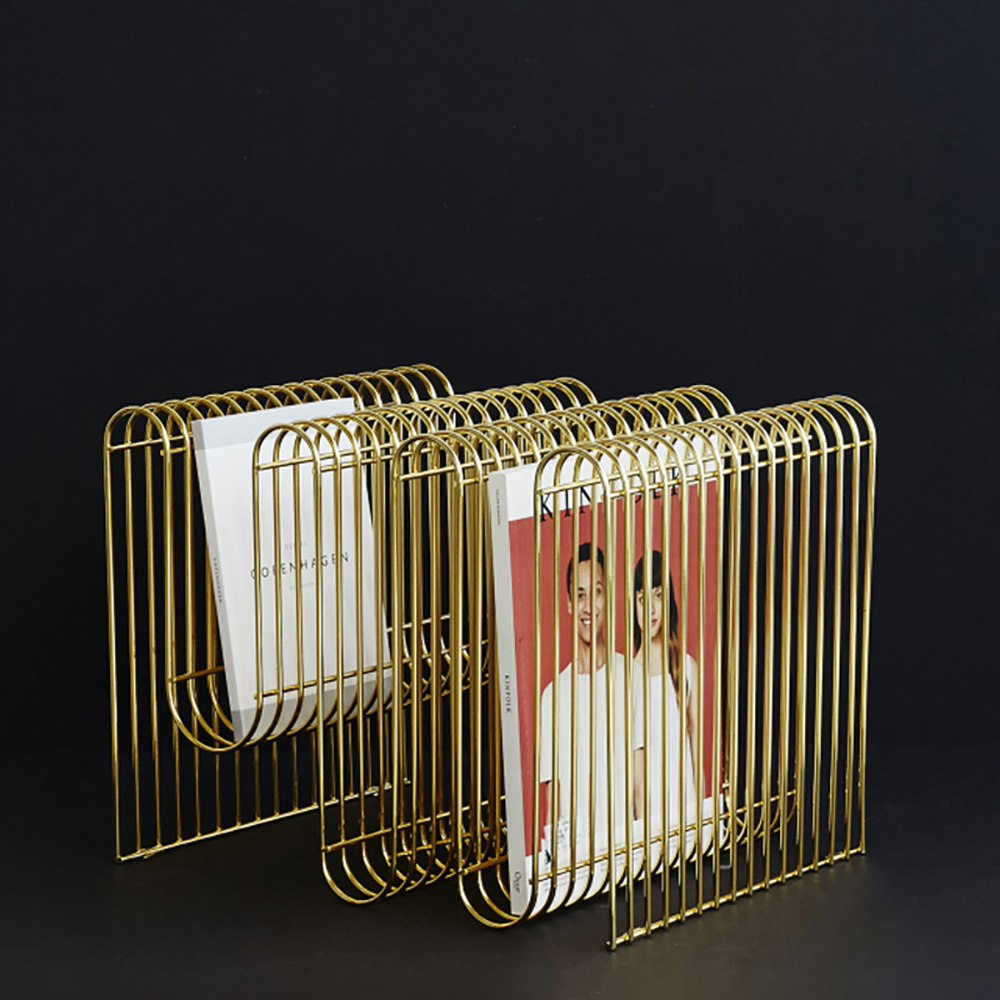 

15'' Modern Waved-Shaped Magazine Holder Bookcase 3-Shelf