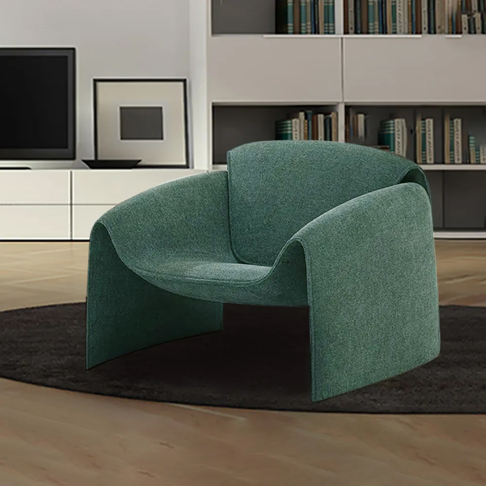 

Modern Deep Green Accent Chair Velvet Upholstered Chair for Living Room