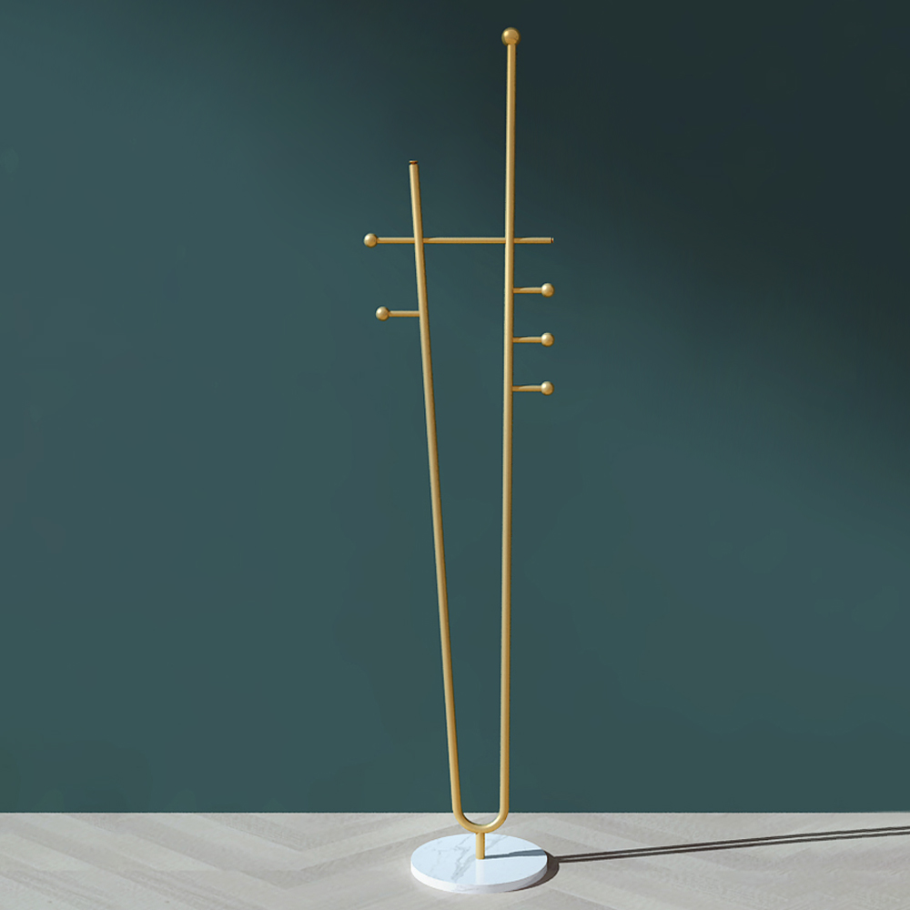 

70" Modern Geometry Coat Rack with Rail