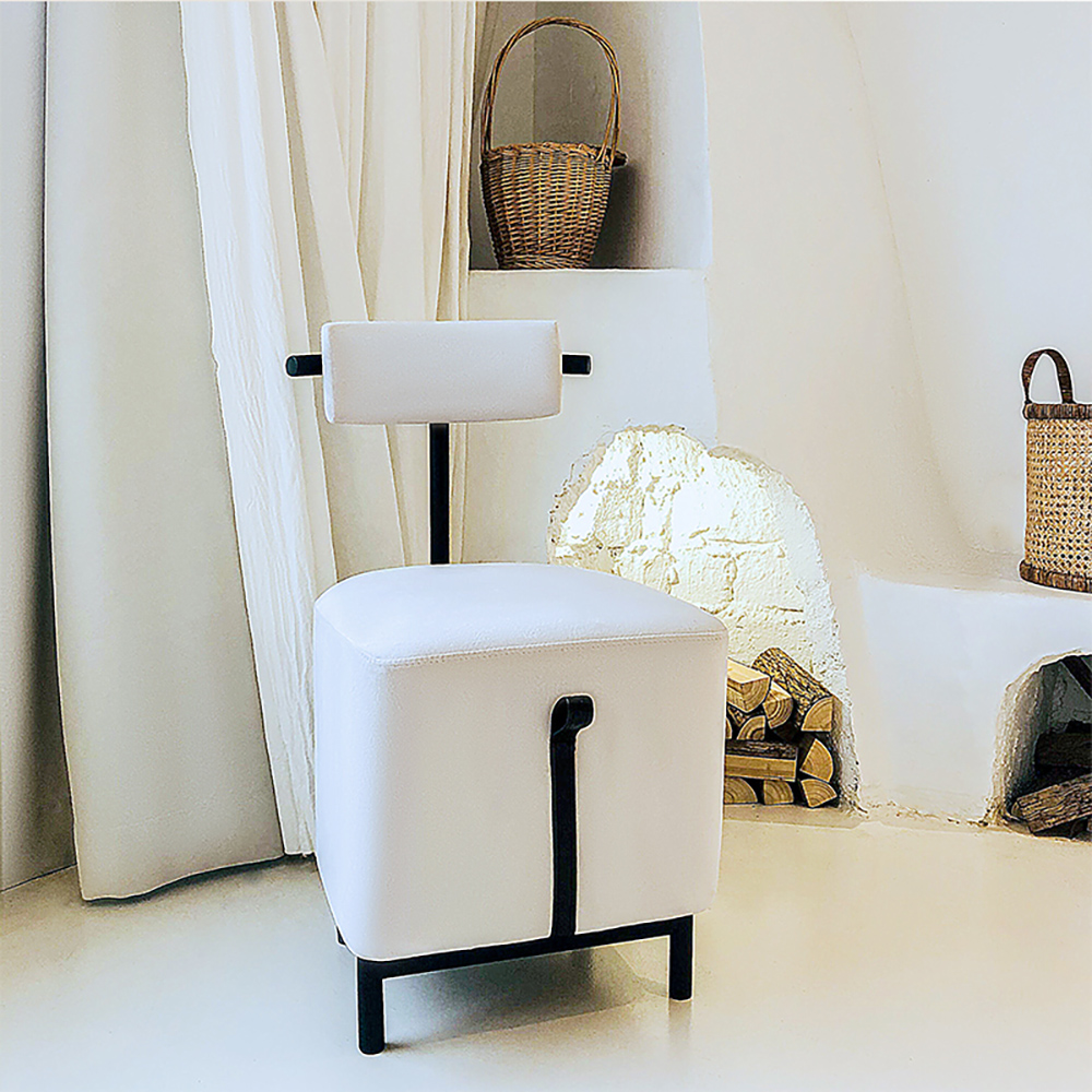 

Mid-century Accent Chair Upholstered Velvet Accent Chair in White