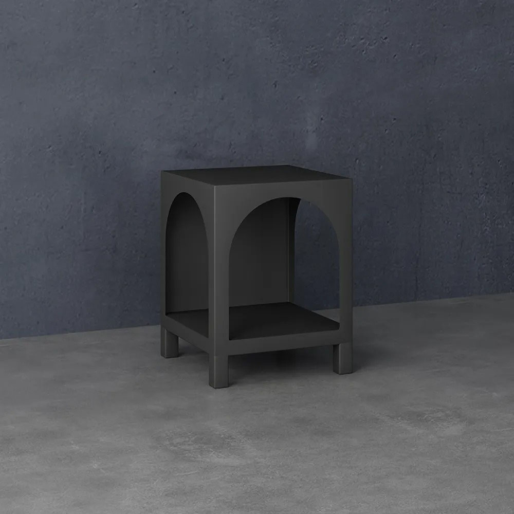 

2-Tiered End Table with Storage Side Table Black