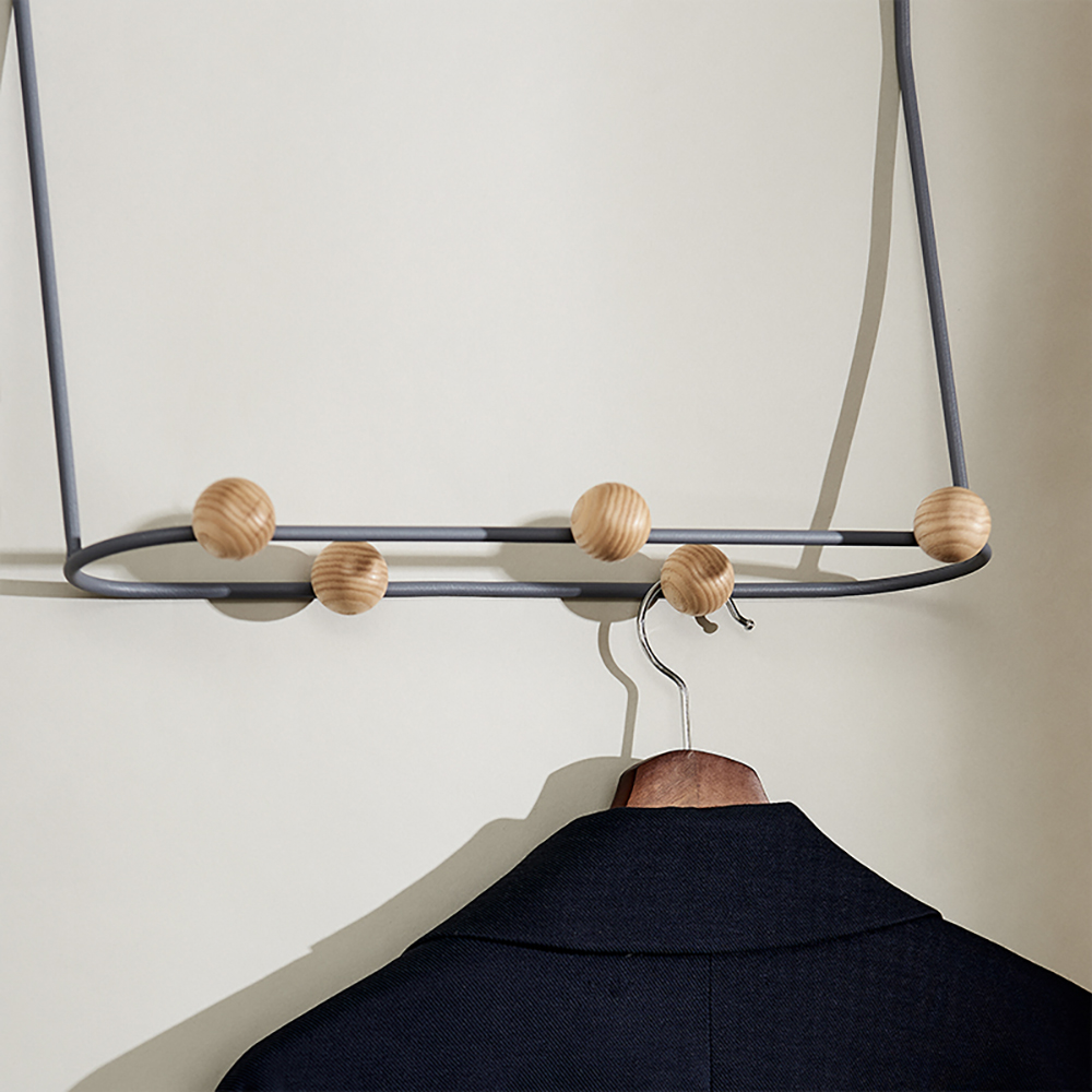 Blue Unique Over The Door & Hanging Coat Rack With Hooks