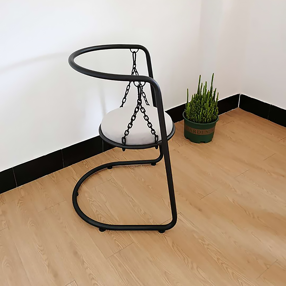 Small Hammock Hanging Chair with Stand Velvet Upholstered Round Seat Accent Chair