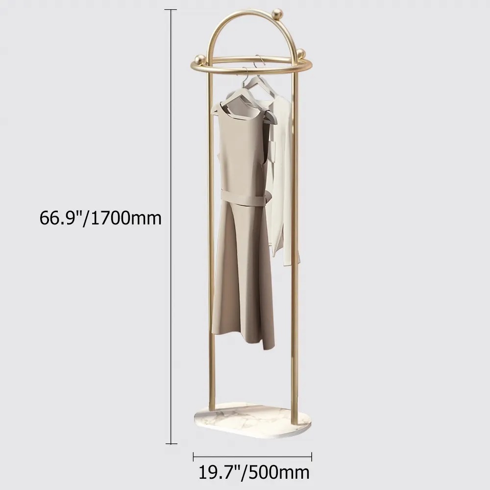 Gold Marble Clothing Rack with Hanging Rail