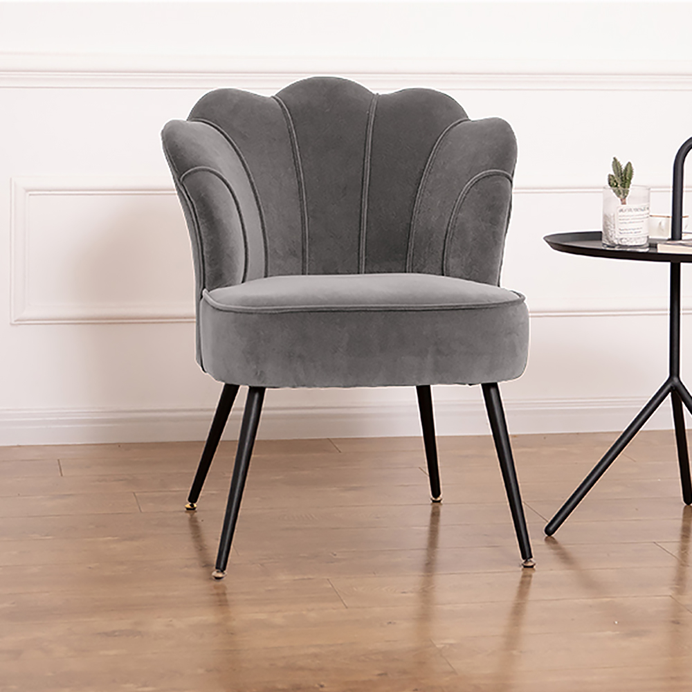 

Modern Accent Chair Upholstered Velvet Accent Chair in Black