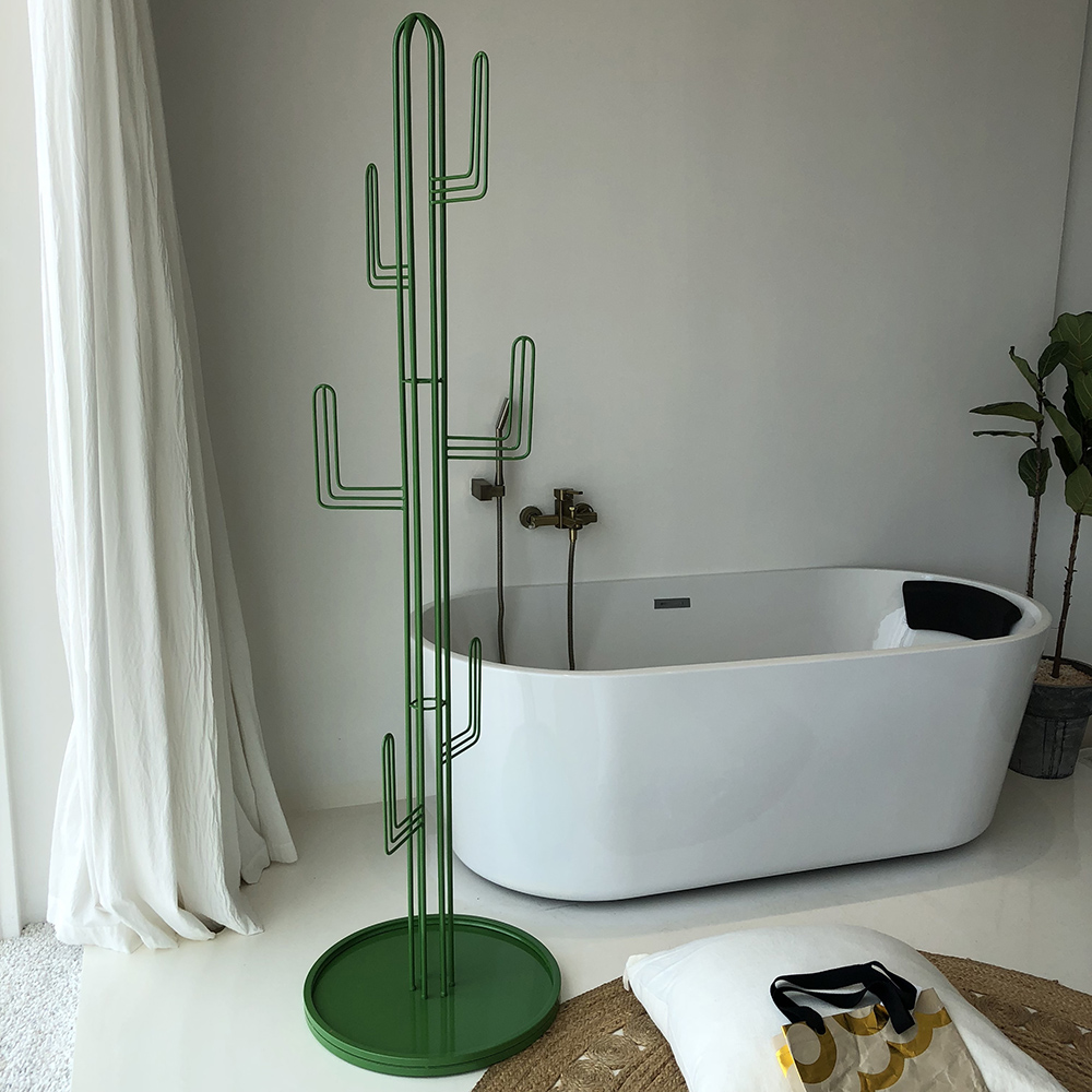1800mm Clothing Stand Bedroom Entryway Coat Stand Freestanding Cactus Hall Tree in Green